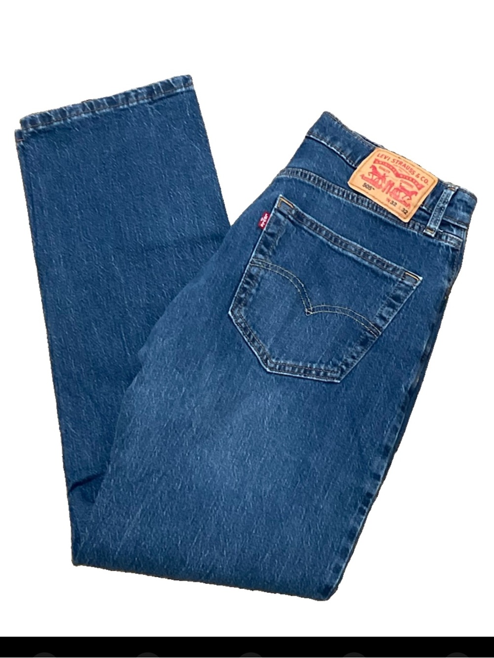 Levi’s 505 Jeans Men’s 32X32 Regular Fit  Blue Medium Wash Classic Straight Leg